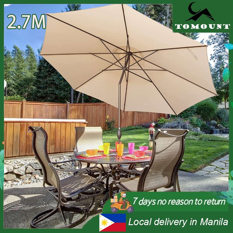 9FT Outdoor Patio Umbrella For Garden With Push Button Tilt(NO BASE)Sun
