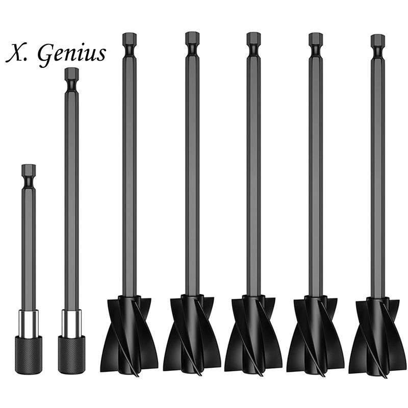 5Pcs Resin Mixer Paddles with 2 Extension Rods, Epoxy Mixer Attachment
