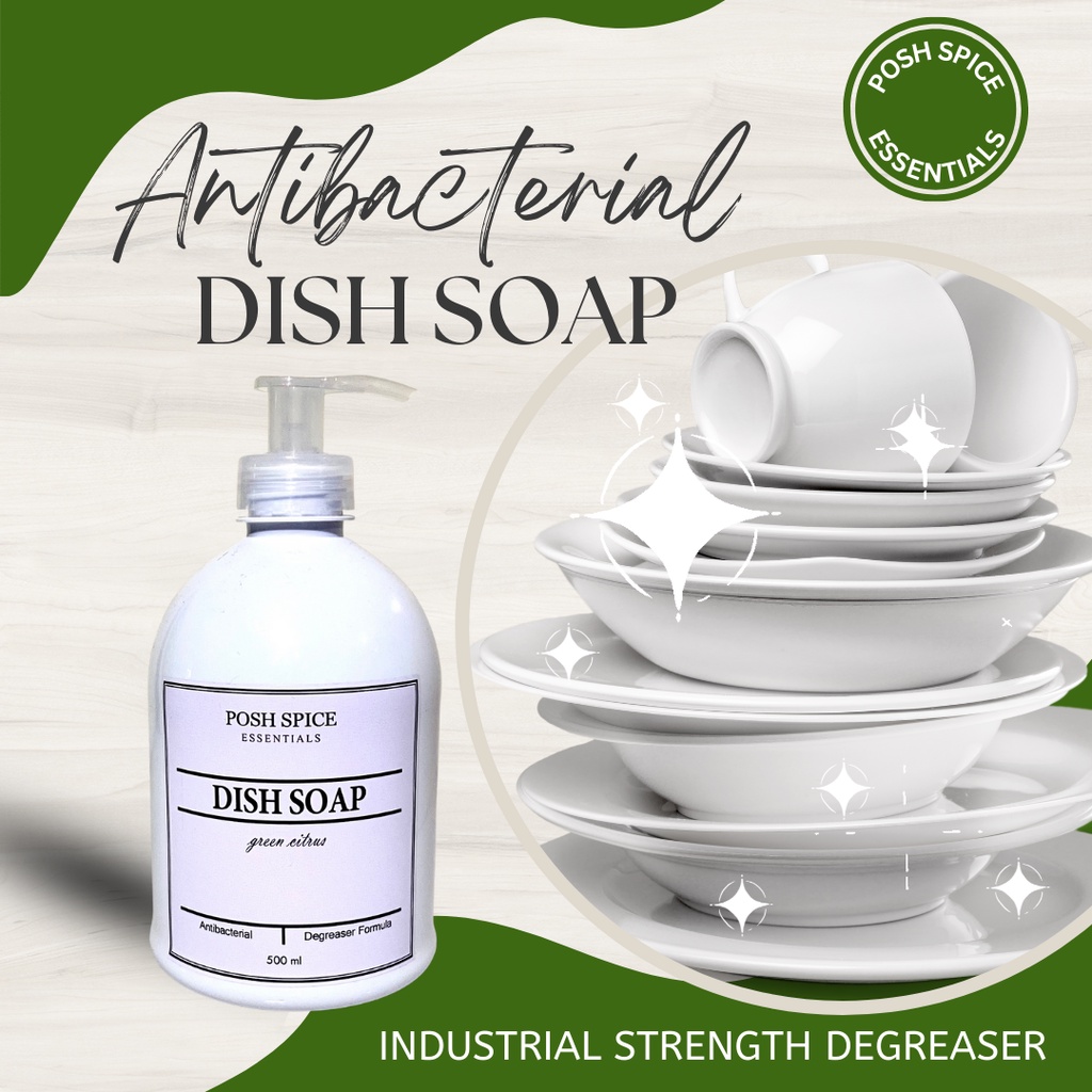 Dishwashing Liquid Soap in Aesthetic Pump Bottle / Dish Soap Degreaser