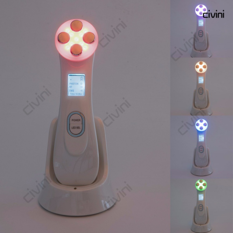 5 in 1 RF EMS Machine Face Lifting LED Photon Skin Tightening Multifunctional Beauty Device Anti Aging and Wrinkles