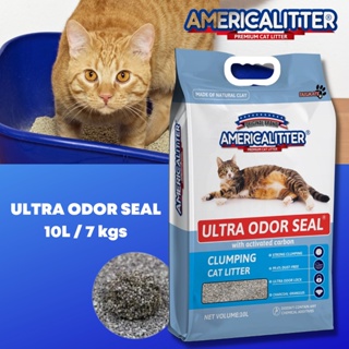 10L / 7 kgs AmericaLitter ultra premium Ultra Odor seal Clumping cat litter sand 10 liters/ 7 kilos