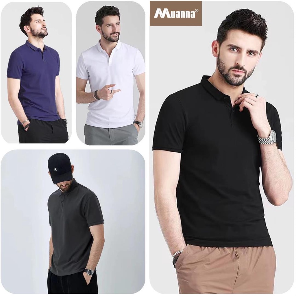 Simple And Fashionable Plain Colour Mens Dri Fit Polo Shirt Unisex Quality Korea Fashion T