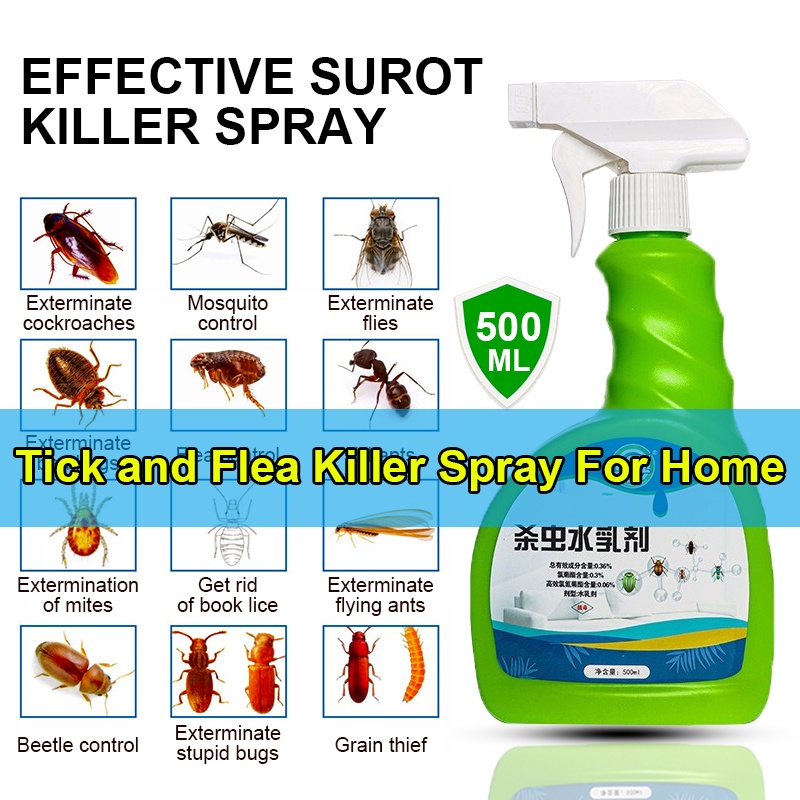 (hot)500ML Effective Surot Killer Spray AntiDust Mites Tick and Flea