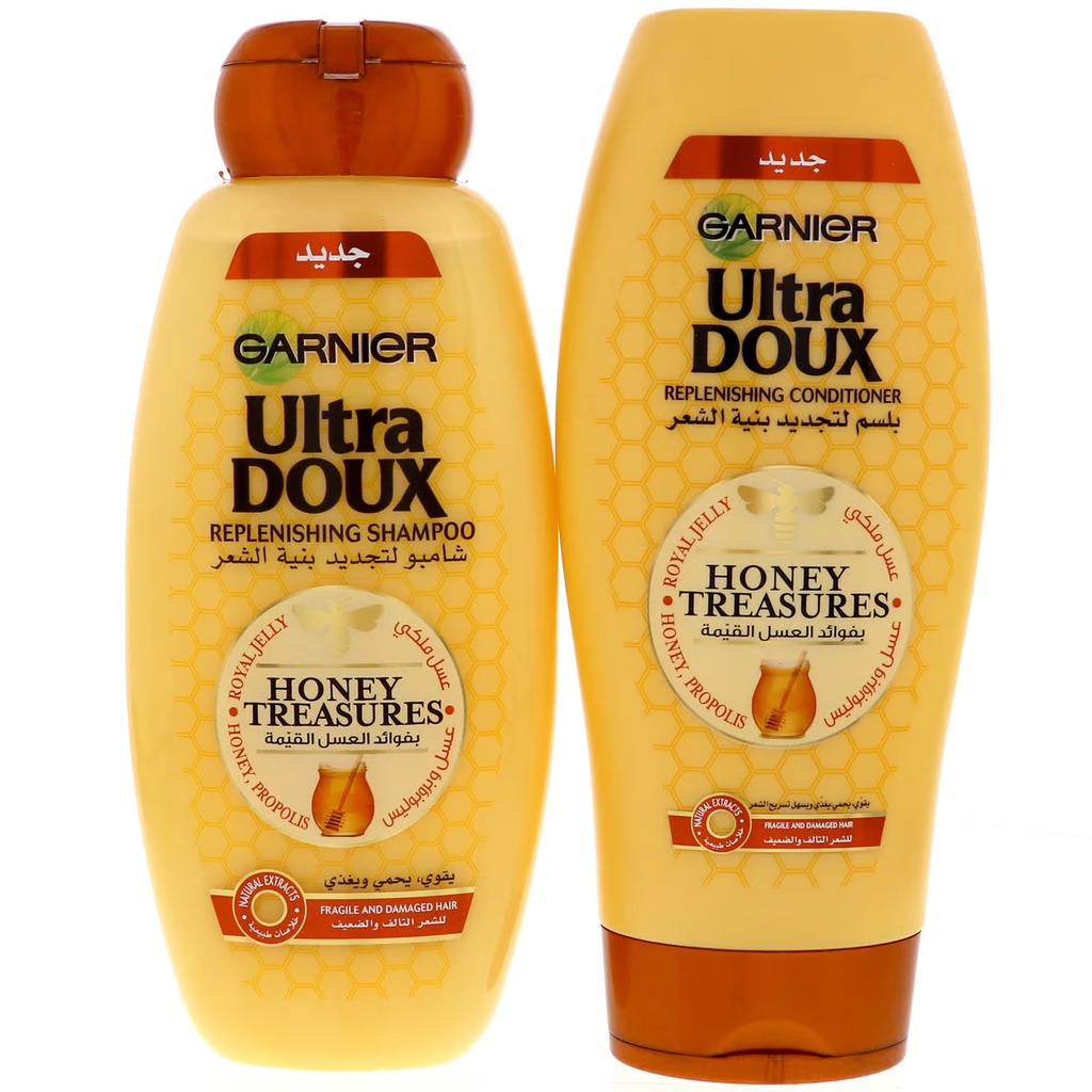 Garnier Ultra Doux Honey Treasures Shampoo 400ml + Conditioner 400ml ...