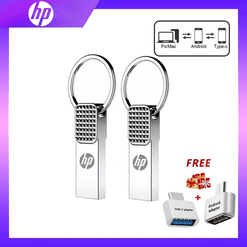 HP Pen Driver USB3.0 128GB 256GB 512GB Flash Drive 1TB 2TB USB Silver