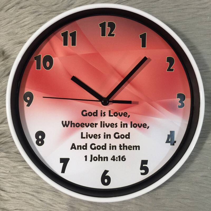 Bible Verse Wall Clock with free keychain & stickers | Shopee Philippines