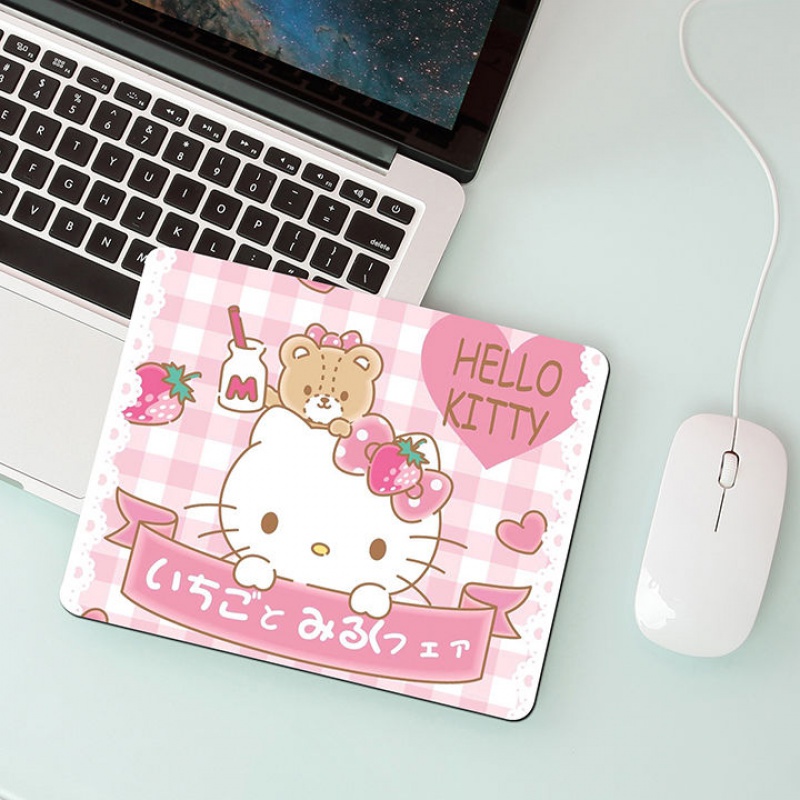 Cartoon Pink Hello Hello Kitty Mouse Pad Girl Heart Student Mouse Pad Cute Mouse Pad Portable