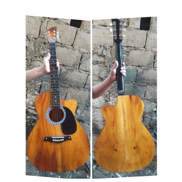 (cebu made) Langka wood acoustic guitar 41 inches 21 frets Shopee