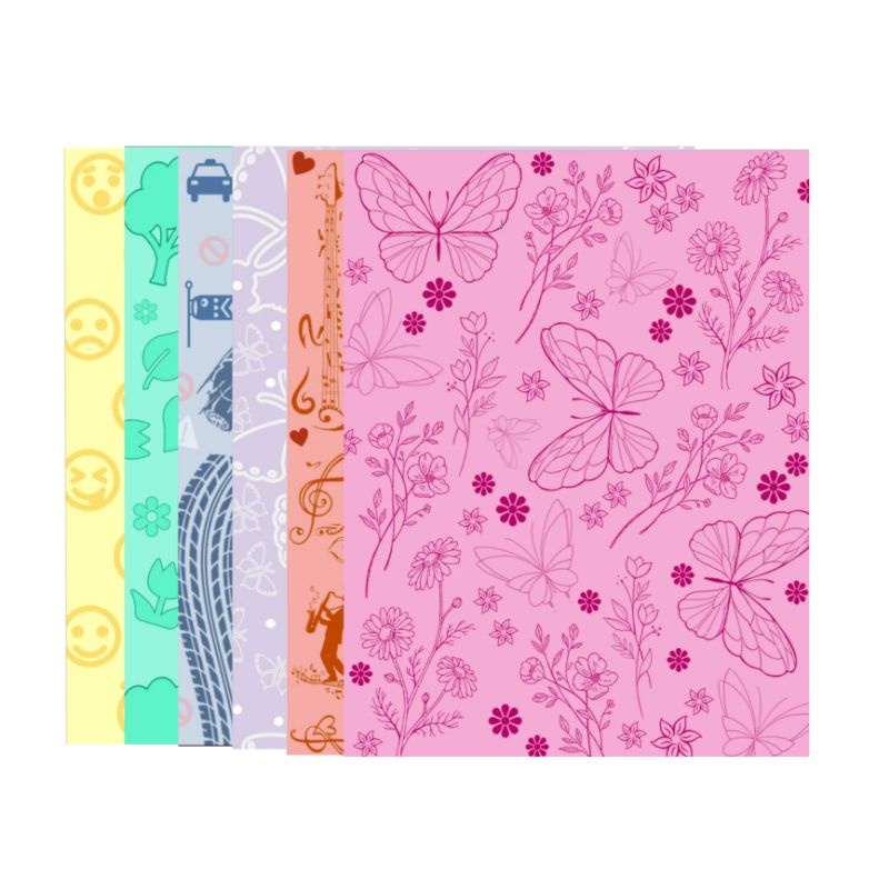 Fancy Paper Colored Paper w/ Design [12 sheets][80gsm] FANCY PAPER