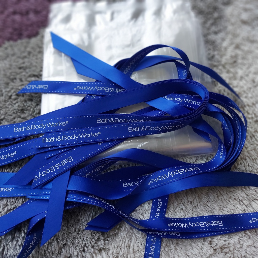 Original Bath and Body Works USA Gift Wrap Kit Cellophane, Ribbon