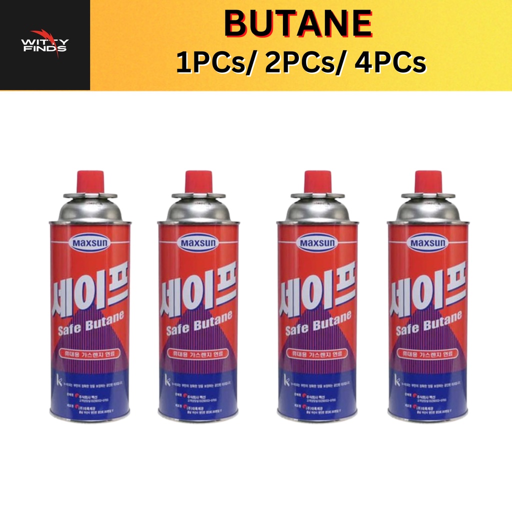 WITTY FINDS Korean Maxsun Butane Gas Safe Butane 220g for Portable Gas