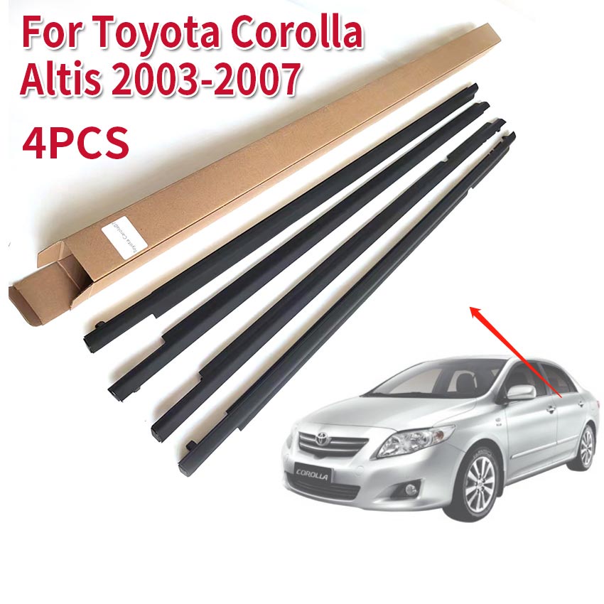 4Pcs/Set Car Window Moulding Weatherstrip Seal Belt Weather Strip Trim