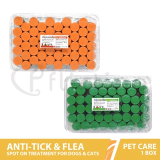 Anti Tick and Flea Alprocide Spot On Treatment for Cats and Dogs 1 BOX 55 bottles Anti Garapata Kuto
