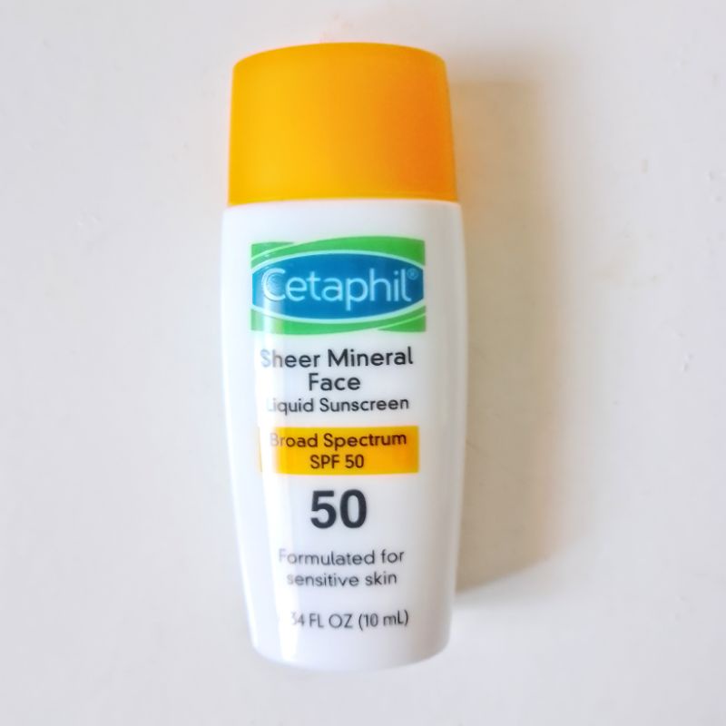 Cetaphil Sheer Mineral face Liquid Suncreen Spf 50 (10ML) Shopee