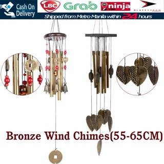 【Hot sale】Outdoor Living Wind Chimes Yard Garden Tubes Bells Copper Home Yard Solid Wood Bronze Wind