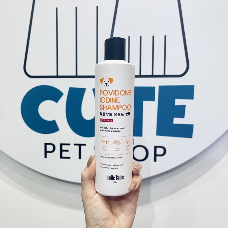 Budle Povidone Iodine Herbal Shower Gel For Dogs And Cats (300ml