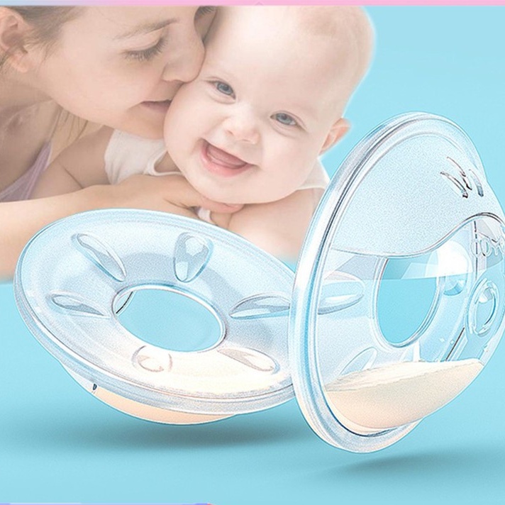 2PCS Portable Anti-overflow Breast Pad Breast Milk Collector Nipple Case Anti-overflow Breast Pad