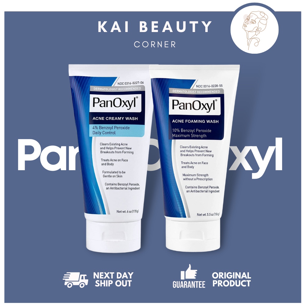 PanOxyl Acne Creamy Wash 4 Acne Foaming Wash 10 with Benzoyl Peroxide by kaibeautycorner