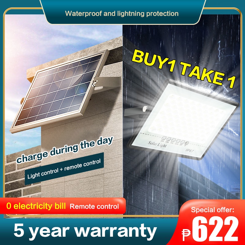 (Buy 1 Get 1 Free) 800W Solar Light Outdoor Waterproof LED Ceiling Bulb
