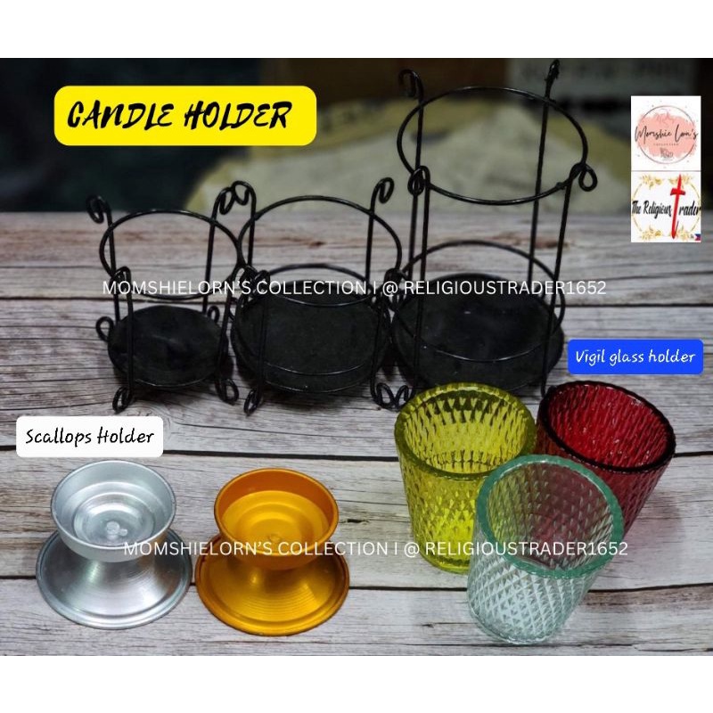 Candle Holder ( Vigil Glass / Scallops / Kandila stand ) Shopee