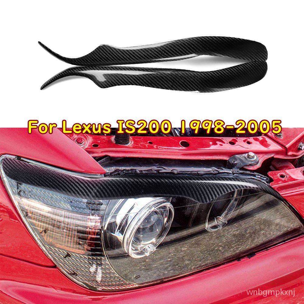 Carbon Fiber Eyebrow Eyelid Car Headlight Eyebrows Stickers Trim Cover