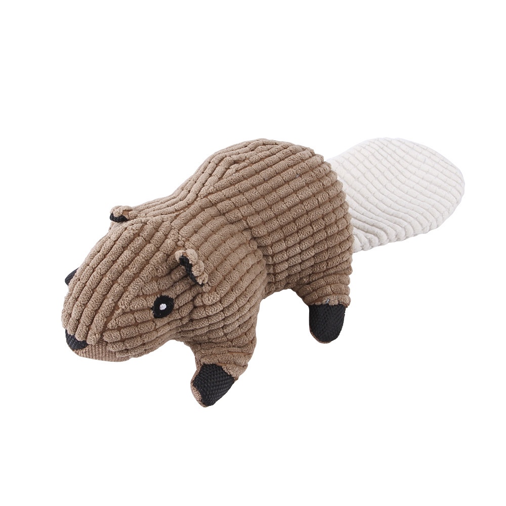 Pet Dog Plush Animal Chewing Toy Wear-resistant Squeak Cute Bear Fox Toys #6