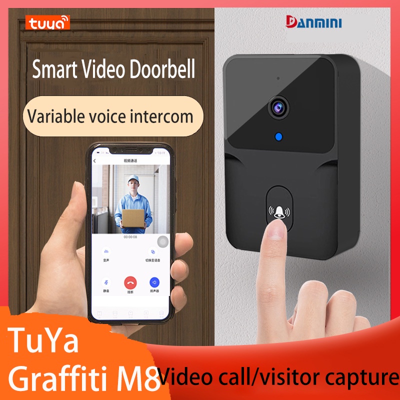 smart doorbell M8 video doorbell wifi wireless remote home monitoring