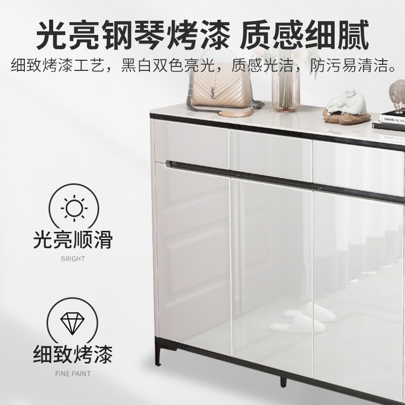 Shoe Cabinet with Door Home Doorway Hallway All-in-One Cabinet Large Capacity Hallway Light Luxury B
