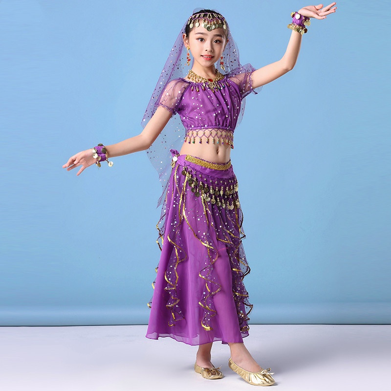 Indian Dance Suit Children's Costume Performance Skirt Decoration Girls 