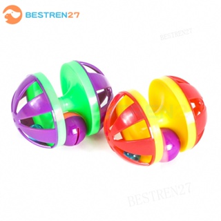 New Products Pet Supplies Cat Toys Contrast Color Sound Dumbbell Bell Plastic Roller Ball Toy