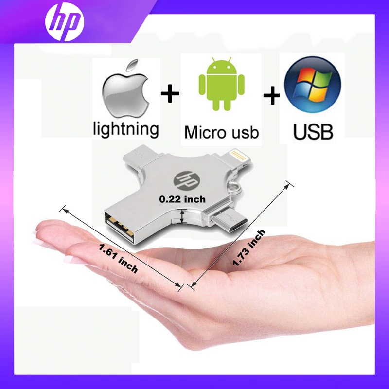 HewlettPackard Hp OTG USB Flash Memory Driver 128gb 256gb 512gb 64gb 3