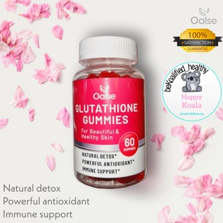 Glutathione pure supplement gummy whitening and anti-aging skin vitamin, 60 gummies (Oalse)