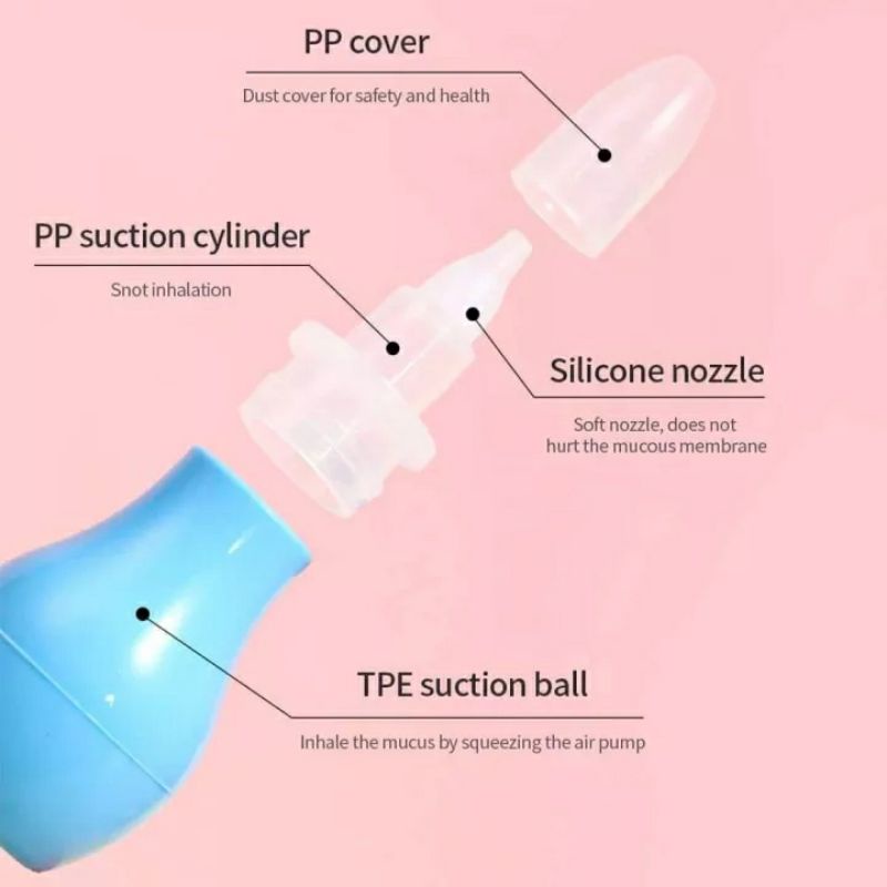 Silicone Baby Nose Cleaner Pump Infant Sucker Nasal Vacuum Mucus Nasal Aspirator | precious babies