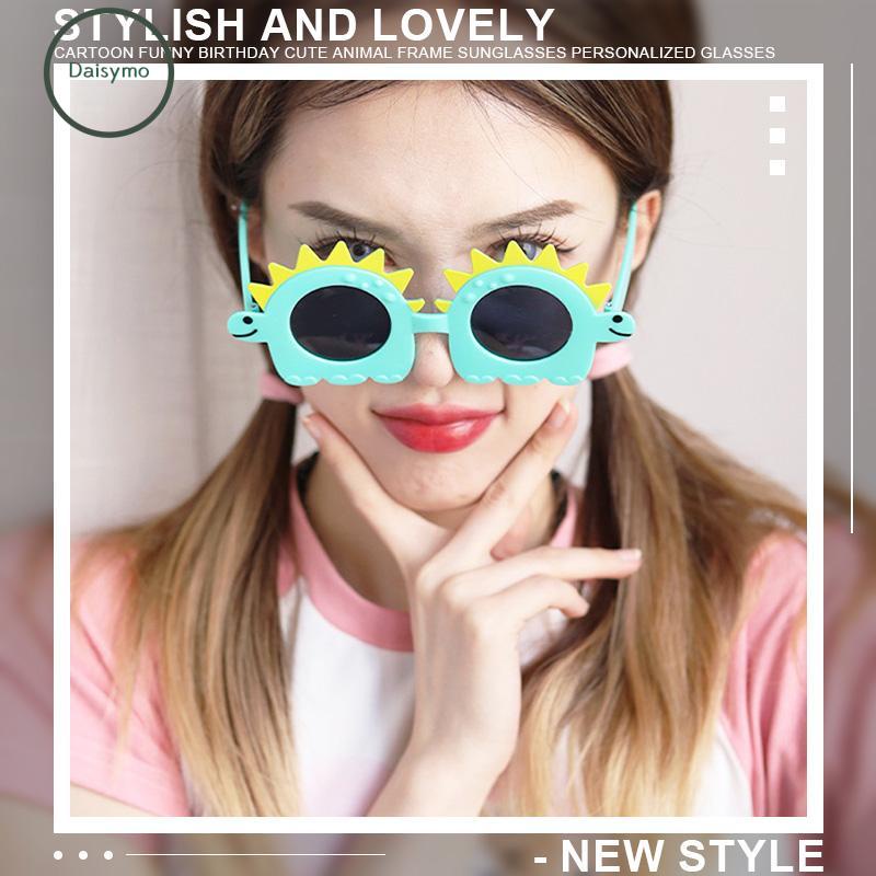 Cartoon Funny Birthday Photo Cute Animal Frame Sunglasses Personalized