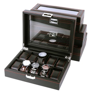 5/6/10/12 Grids Carbon Fiber Luxury Watch Box Jewelry Storage Box Organizer for Rings Bracelet Displ #1