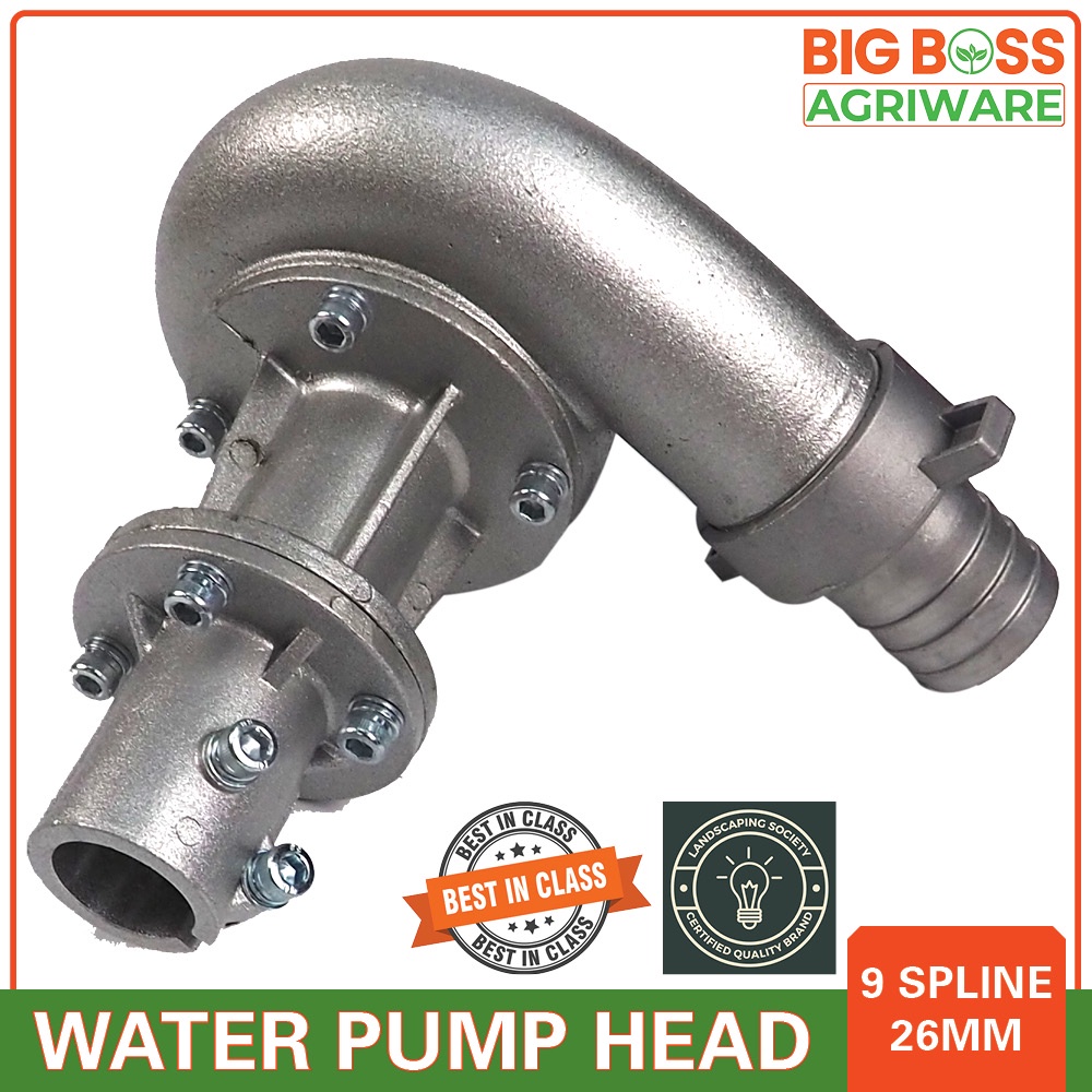 BBA Water Pump Head 26mm 9T/9 Spline Gear Head Attachment for 2stroke