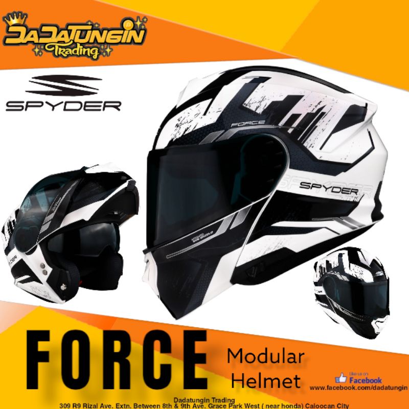 SPYDER Force GD Modular Dual Visor Helmet S5 Shopee Philippines