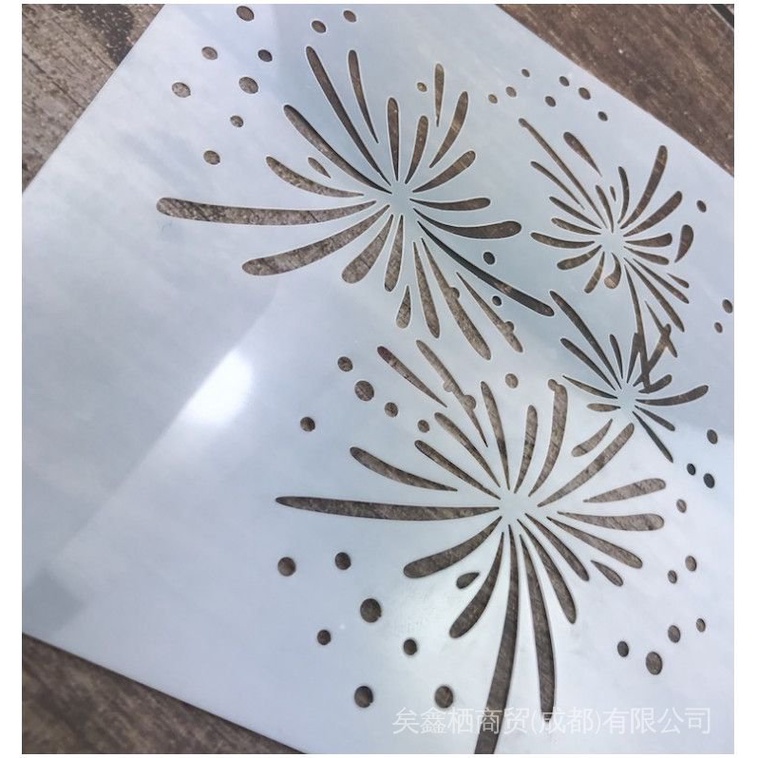 Wholesale Price Painting Template Spray Flower Pattern Hollow Baking Bread Pastry Powdered Sugar Sieve Mold Graffiti Masking WL4N