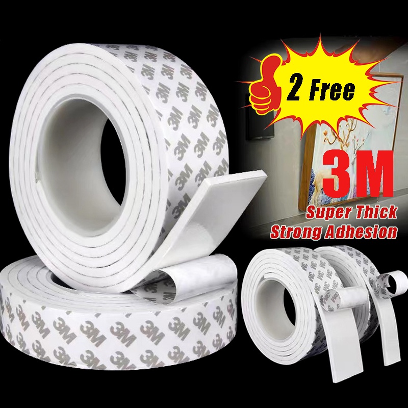 3mDouble Sided Foam Tape White EVA Foam Tape Sponge Mounting Adhesive