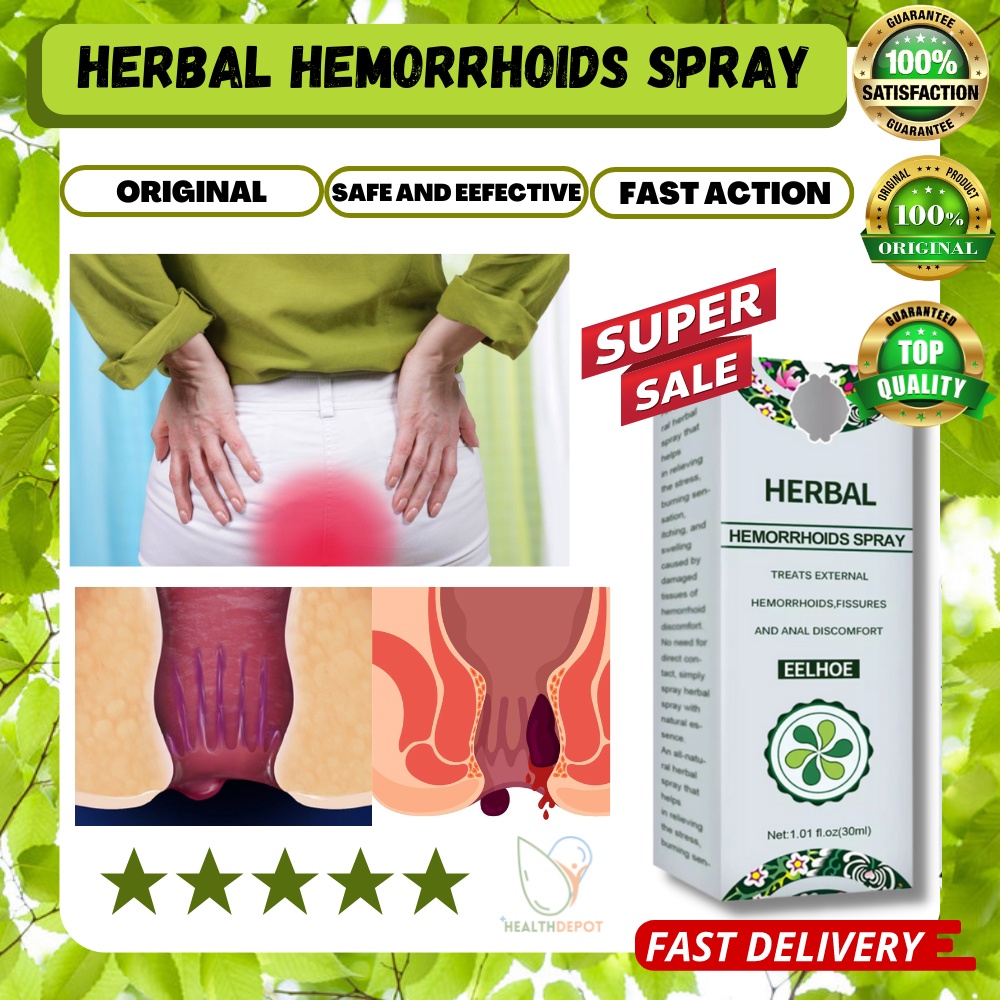 EFFECTIVE EELHOE Hemorrhoids Spray Fissures and Anal Herbal