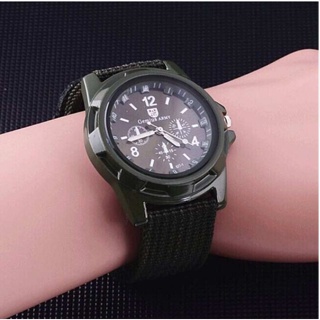 ▥▲SESE Gemius Military Analog Watch Unisex fashion Canvas Waterproof Watch Canvas-belt StrapWaterpro #9