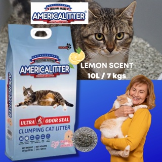 10L / 7 kgs AmericaLitter ultra premium cat litter sand lemon Ultra Odor seal 10 liters cat litter