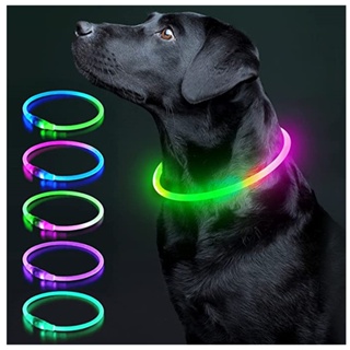 Luminous Dog Collar Light Charge Cat Necklace, Led Fashion Flashing DIY Glowing Safety Collar for Dogs Nighttime Pet Accessorie