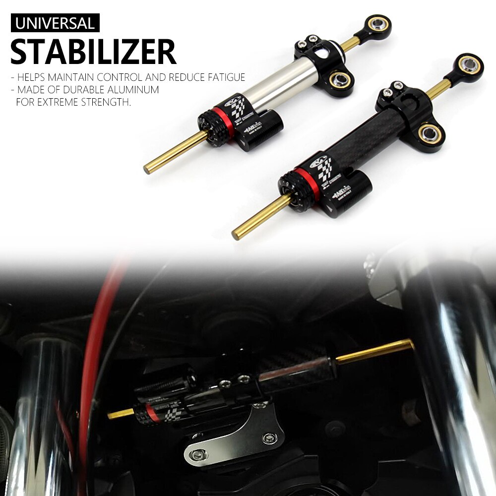 Universal Carbon fiber Motorcycle Damper Steering Stabilize Safety