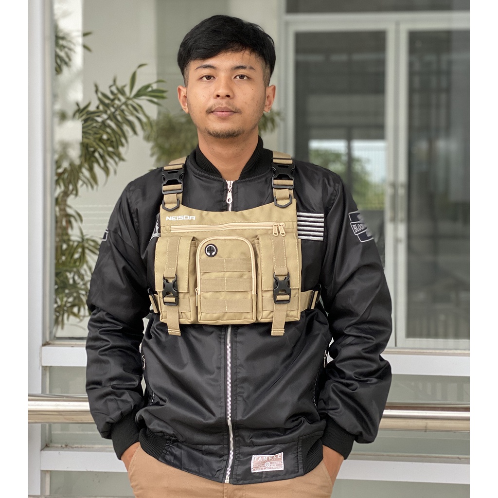 Neisda - Chestbag Chestbag Chest Bag Series Threepocket Cream