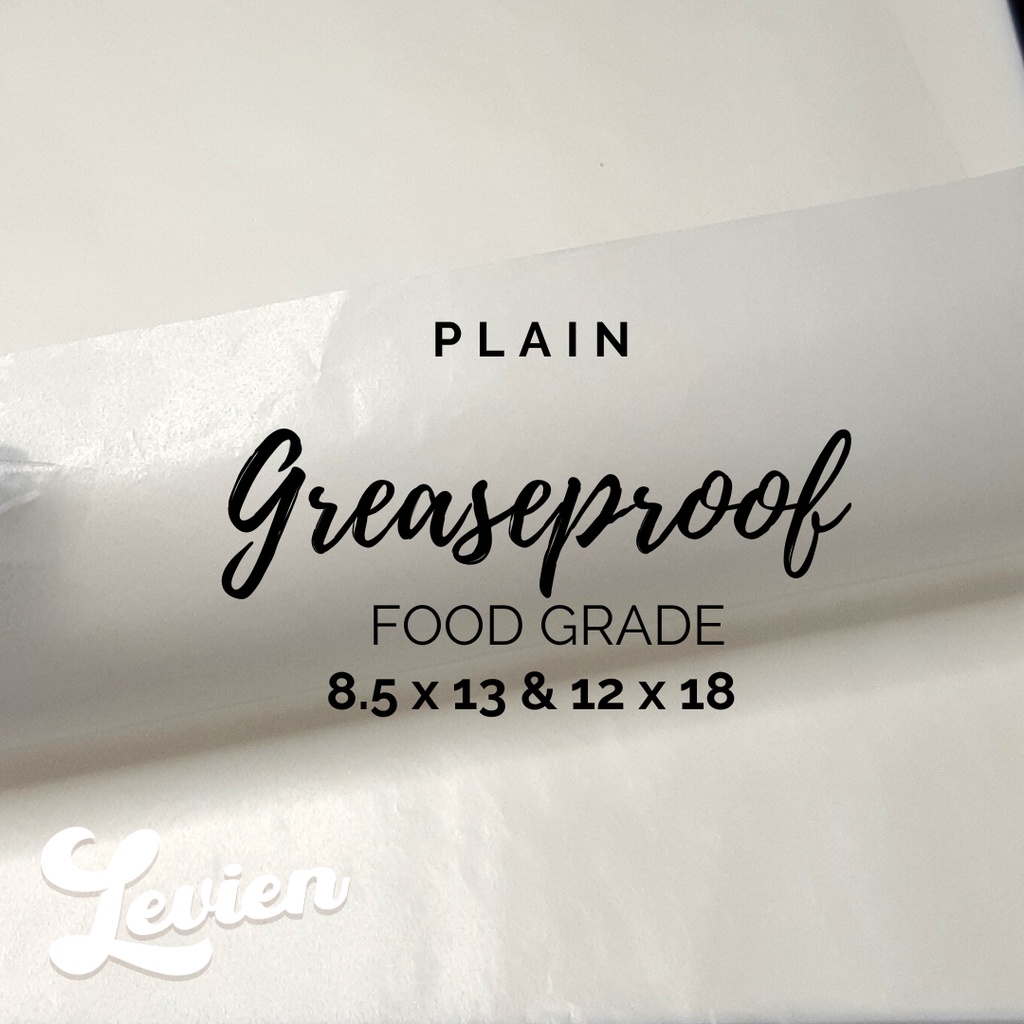 100 sheets Greaseproof Paper in 9 x 12 for Packaging, Food trays