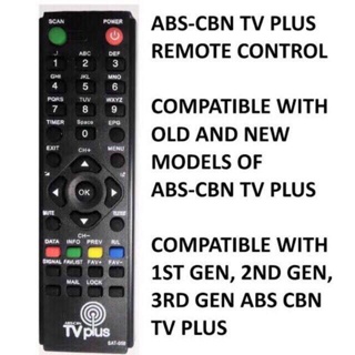 ♟♙☢Abs-Cbn Sat-059 Tv Plus Remote Control