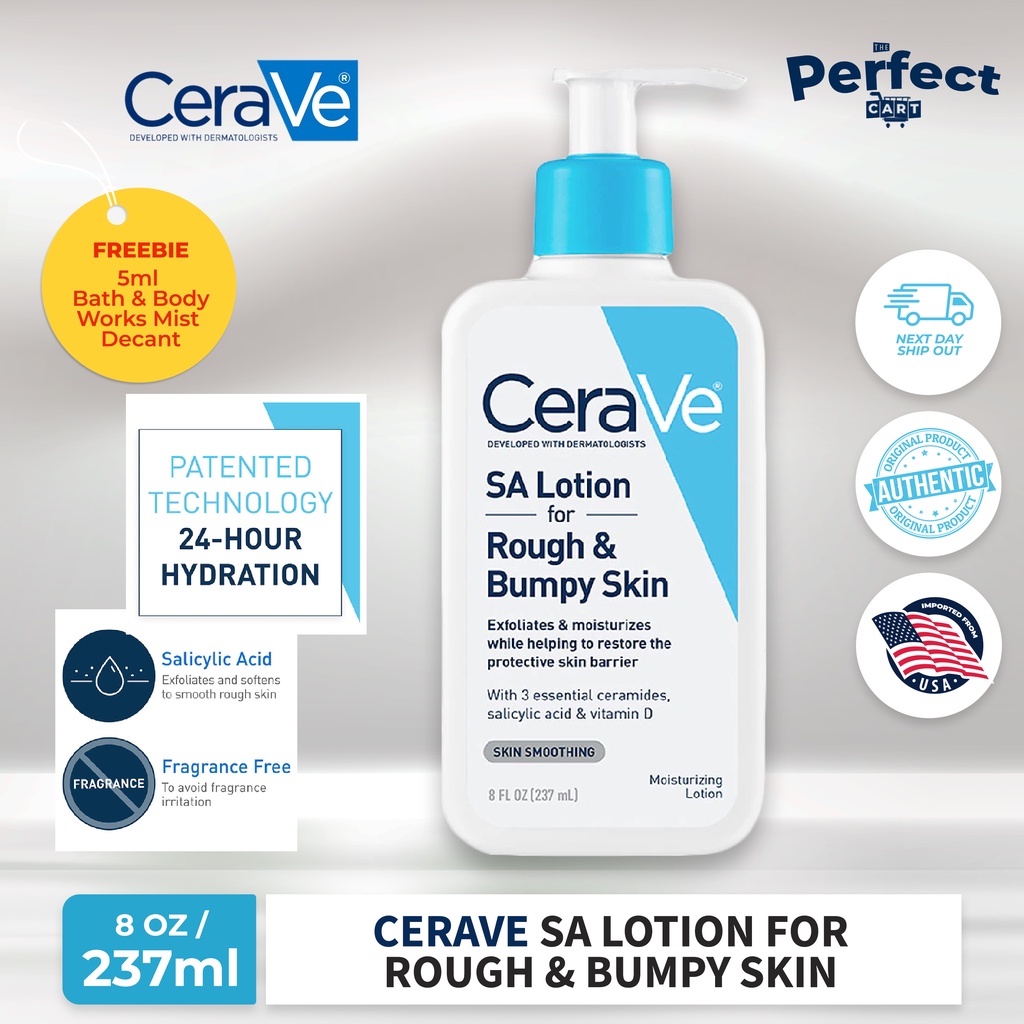 CeraVe Salicylic Acid Body Lotion for Rough and Bumpy Skin with ...