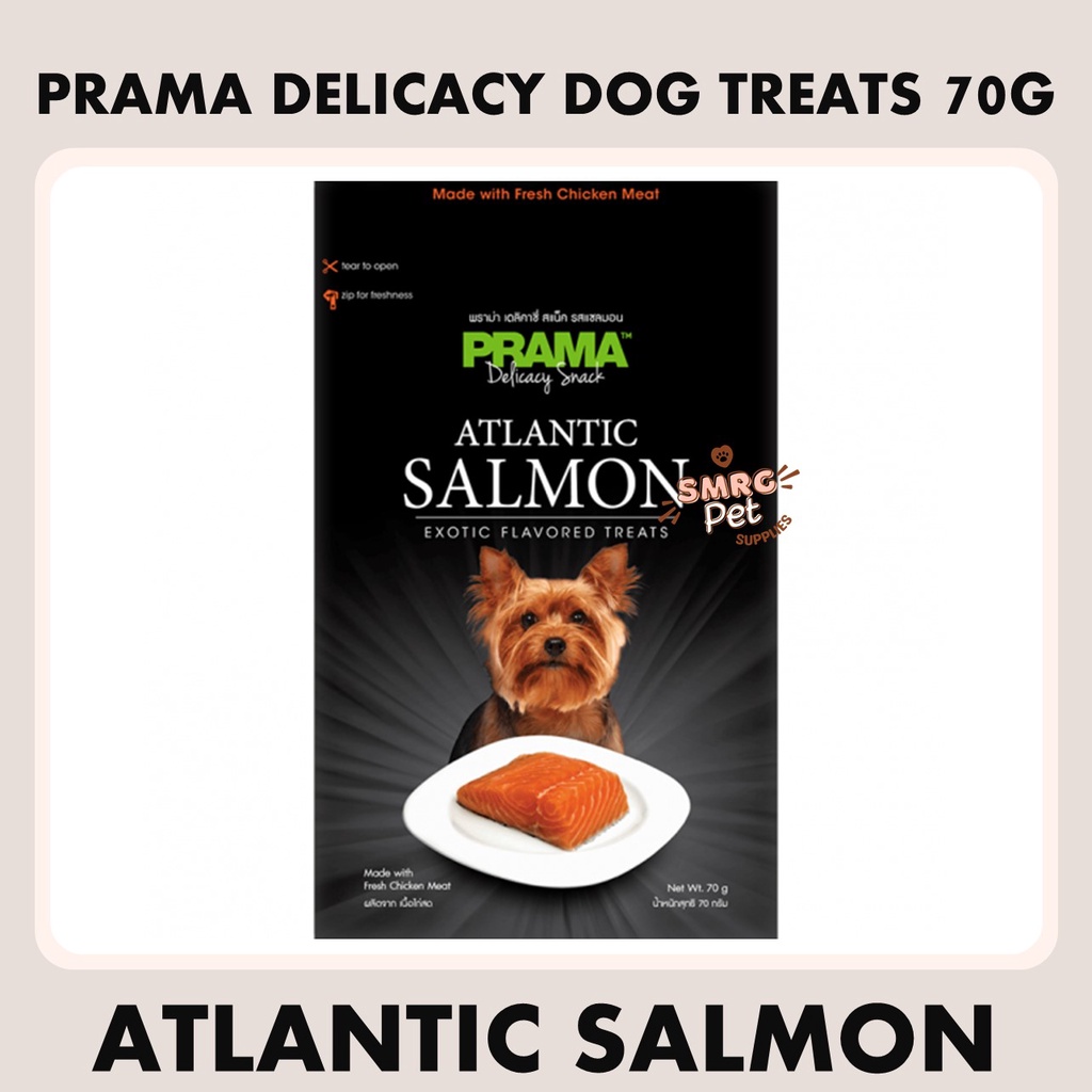 Prama Delicacy Flavored Dog Treat Snack Pet Food 70g Grilled Beef Chicken Pate Salami Salmon Smokey #5