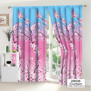 ring Pink elegance 1PC New Curtina 110x210cm Design Curtain For Window Door Room Home Decoration(No #4